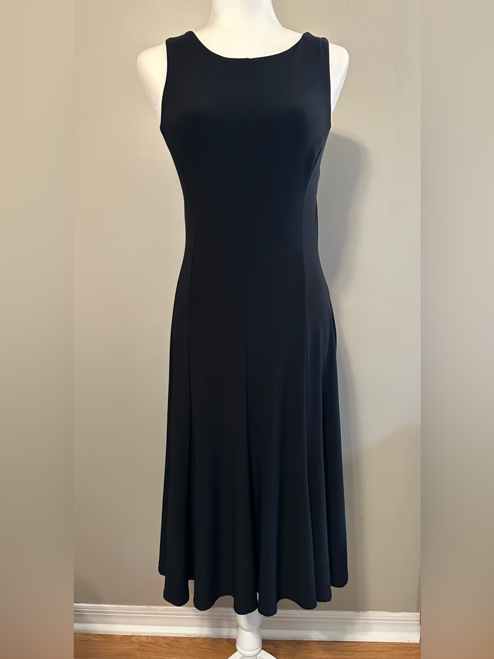 American Living Black Fit & Flare Sleeveless Midi Dress - 8